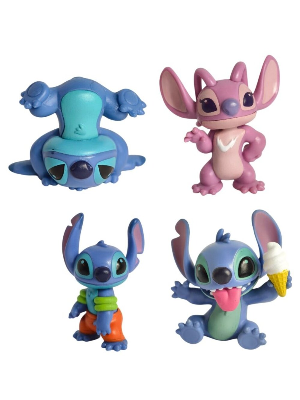 Disney Lilo & Stitch & Angel Mini Figures 4 Pc Collectible Figurines Cute